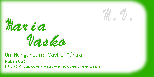 maria vasko business card